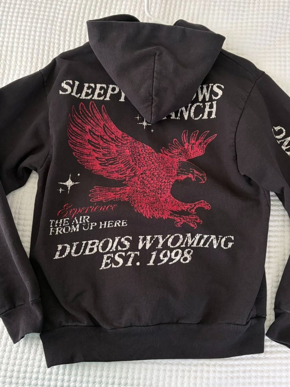 MNML Heavyweight faded Black Hoodie sleepy hollows graphic print